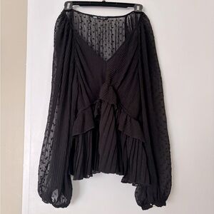 Zara long sleeve flowy top